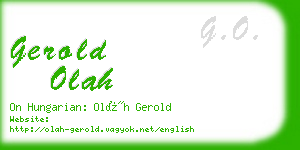 gerold olah business card